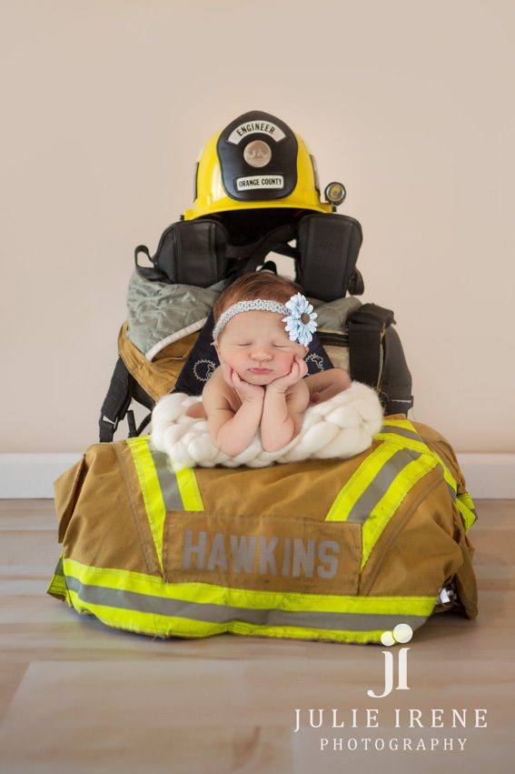 newborn photography firefighter