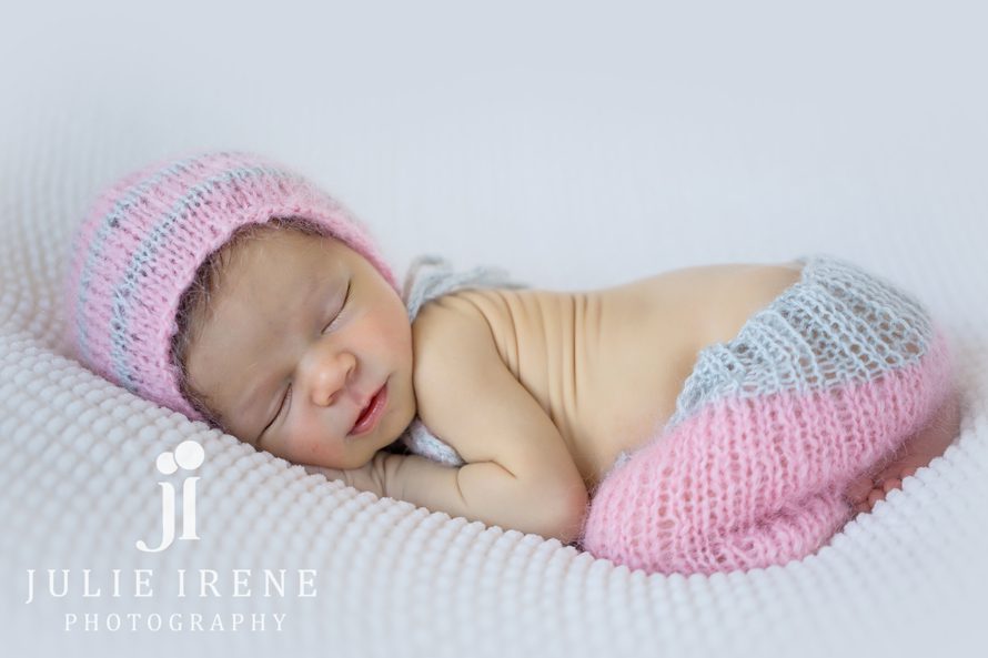 pink grey newborn baby pants set photography