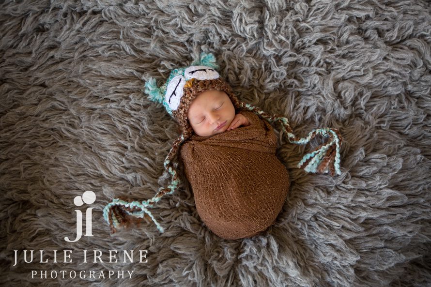 Owl Knit Hat San Clemente Newborn Photographer