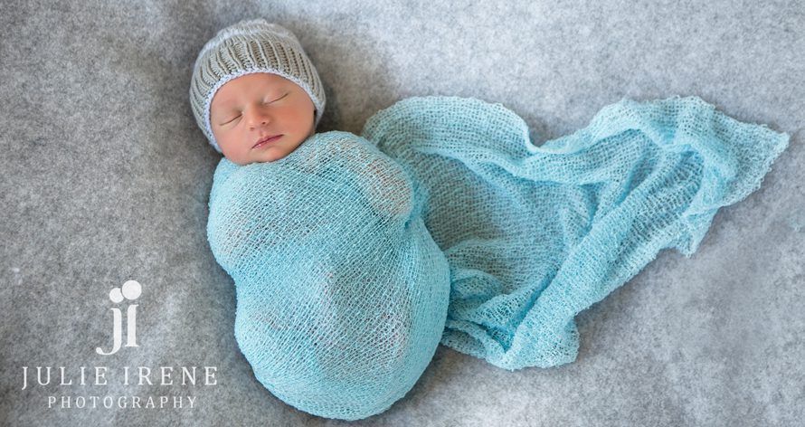 Blue and Grey San Clemente Newborn Photography