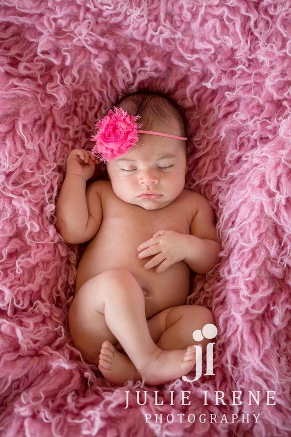 flokati pink newborn baby girl 1
