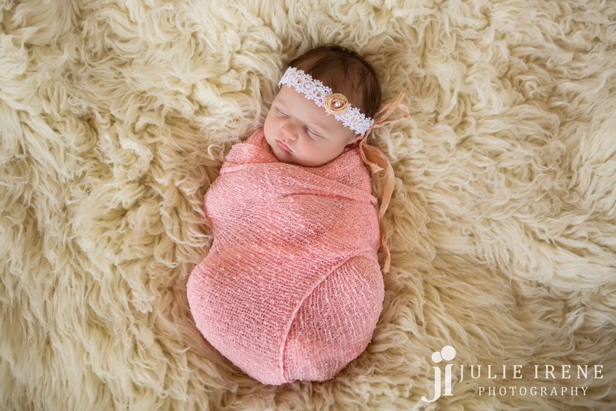 Newborn Baby Photo Wrapped Pink