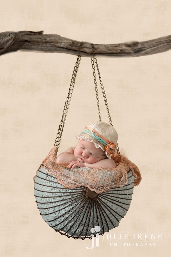 Newborn Baby Hanging Basket Adorable Prop Hat