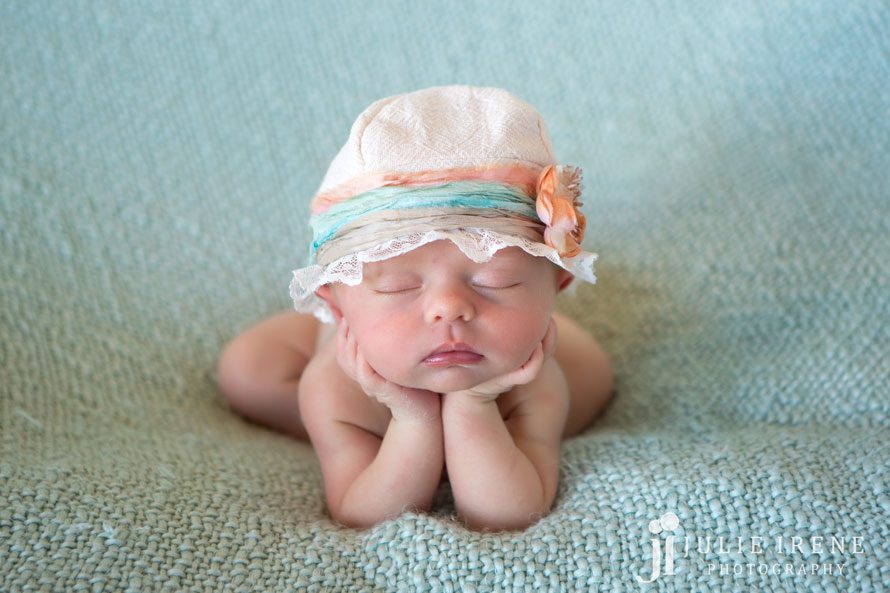 newborn girl adorable props froggy