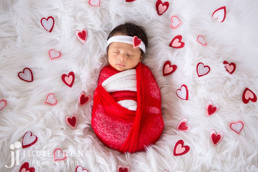 valentine newborn baby hearts