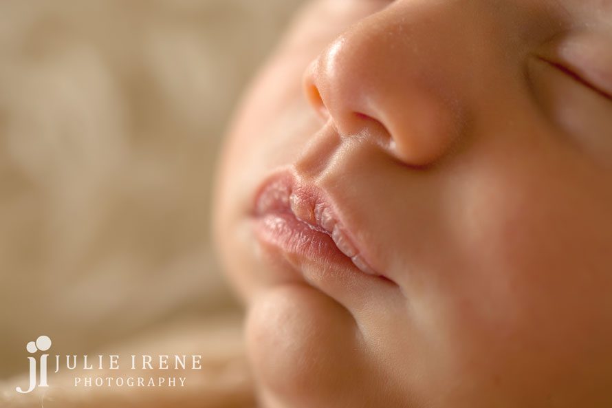 macro lip newborn baby boy