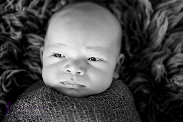 OC Newborn Baby Photographer eyes open