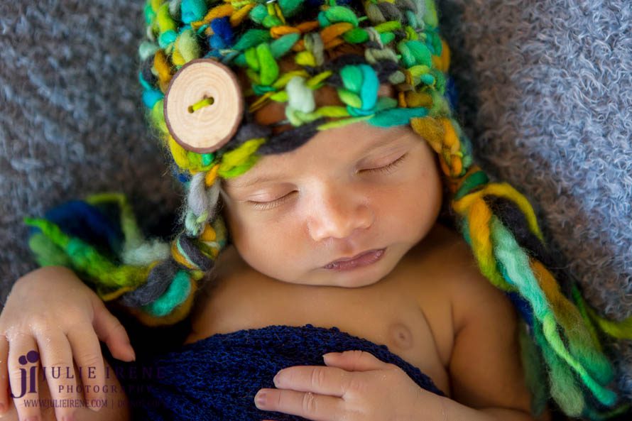 OC Baby Newborn Photo green bulky hat