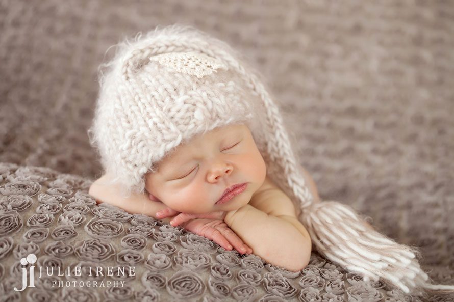 OC Baby Portraits brown sleepy time hat
