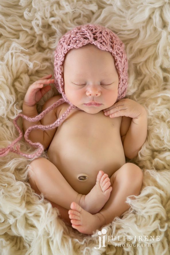 OC Baby Portraits pink knit hat