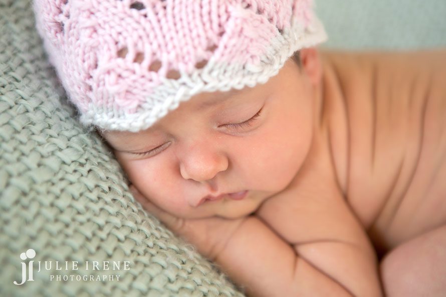 OC Baby Infant pink grey hat