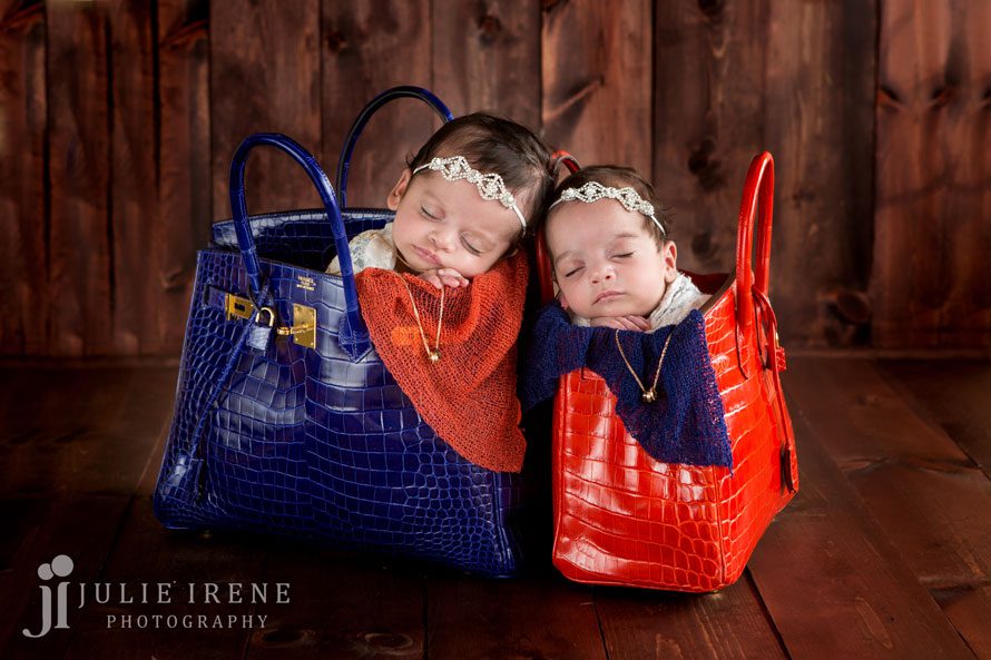 Hermes purse newborn twin girls