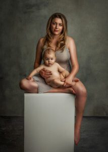 strong woman portraits with children