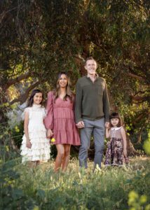 Wooded area family photography portraits orange county