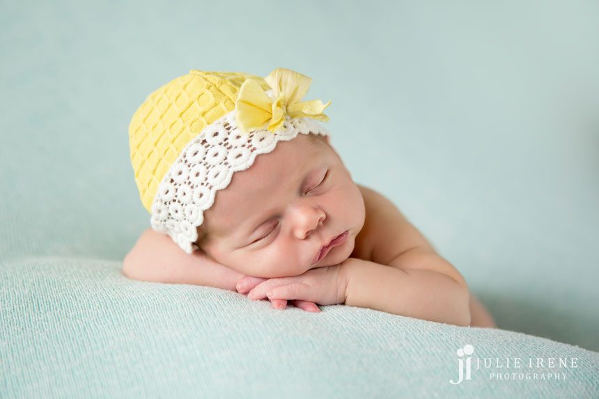 yellow adorable props hat newborn photographer