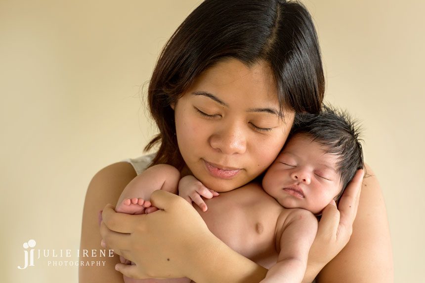 Mommy and Baby Newborn Infant photography Amari
