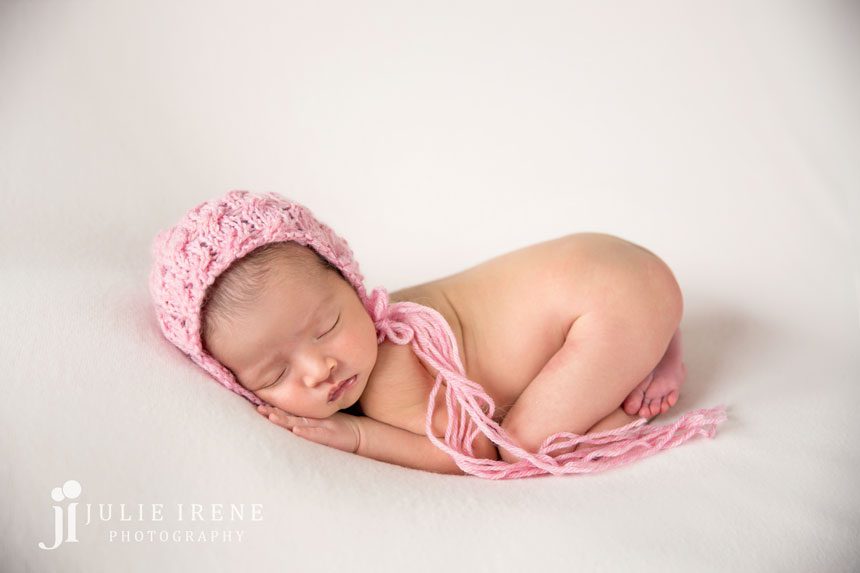 pink knit hat aria newborn baby san clemente