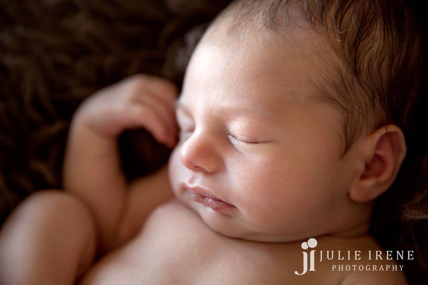side view newborn baby photography