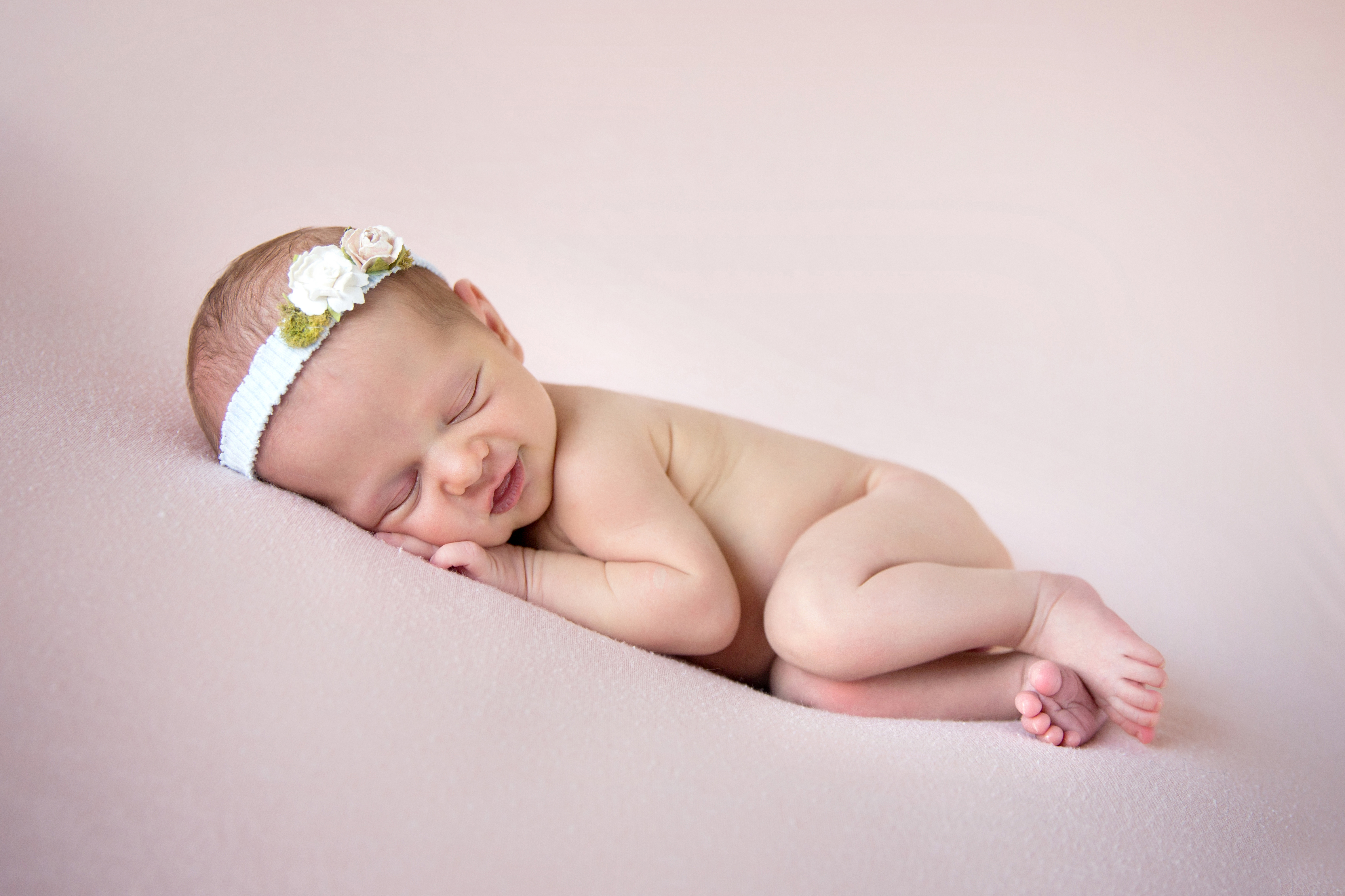 sweet smile pink newborn baby girl orange county
