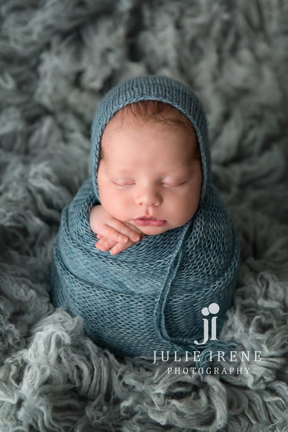 newborn photography potato sack pose