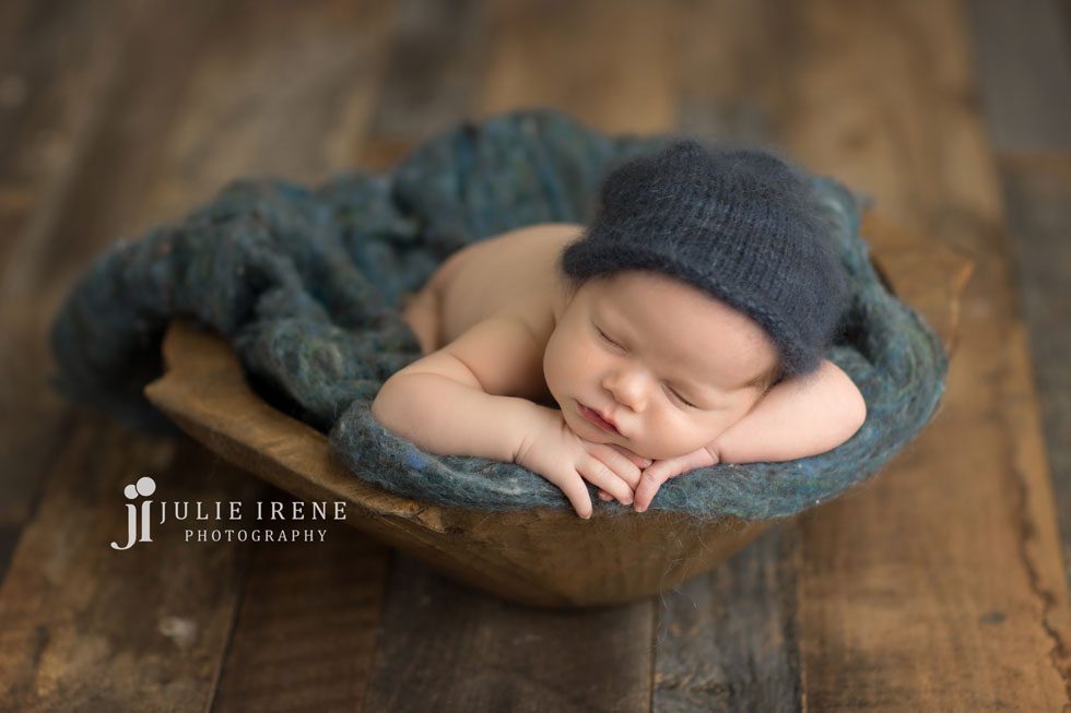 navy blue newborn boy brown bowl knit hat