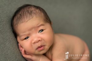 sour face newborn photo julie irene