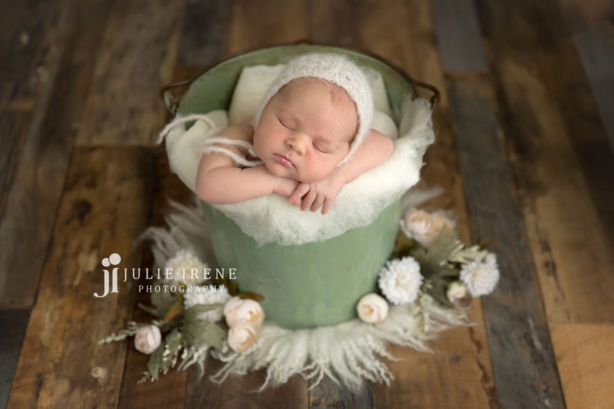 neutral newborn photography julie irene cream sage