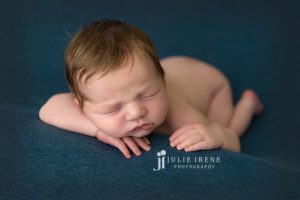 baby blue simple newborn photo