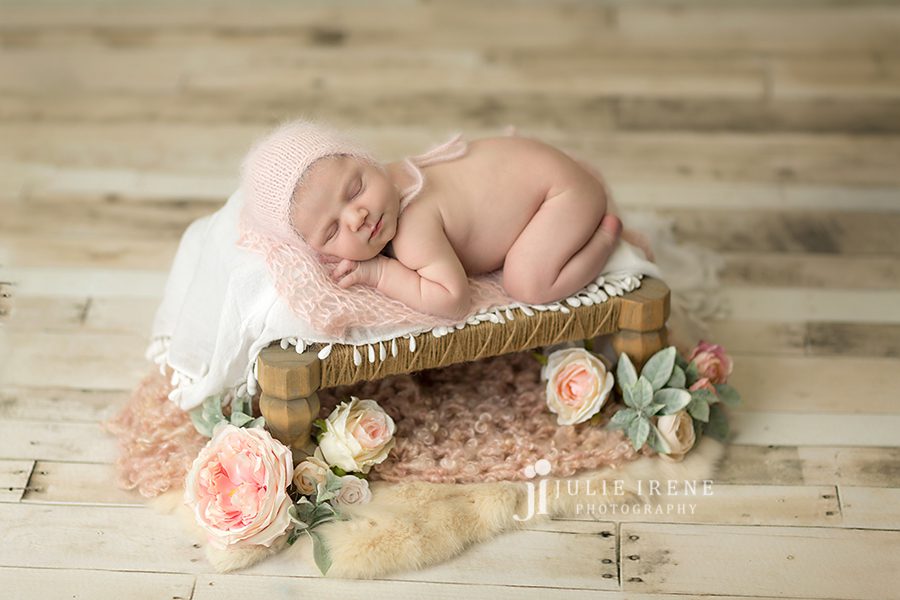 light pink baby girl photography