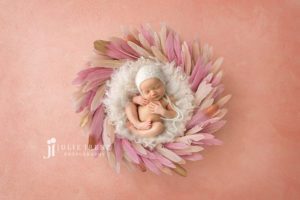 feather baby portrait infant