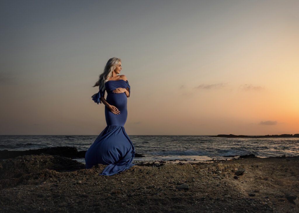 Maternity Photographer Orange County beach sunset
